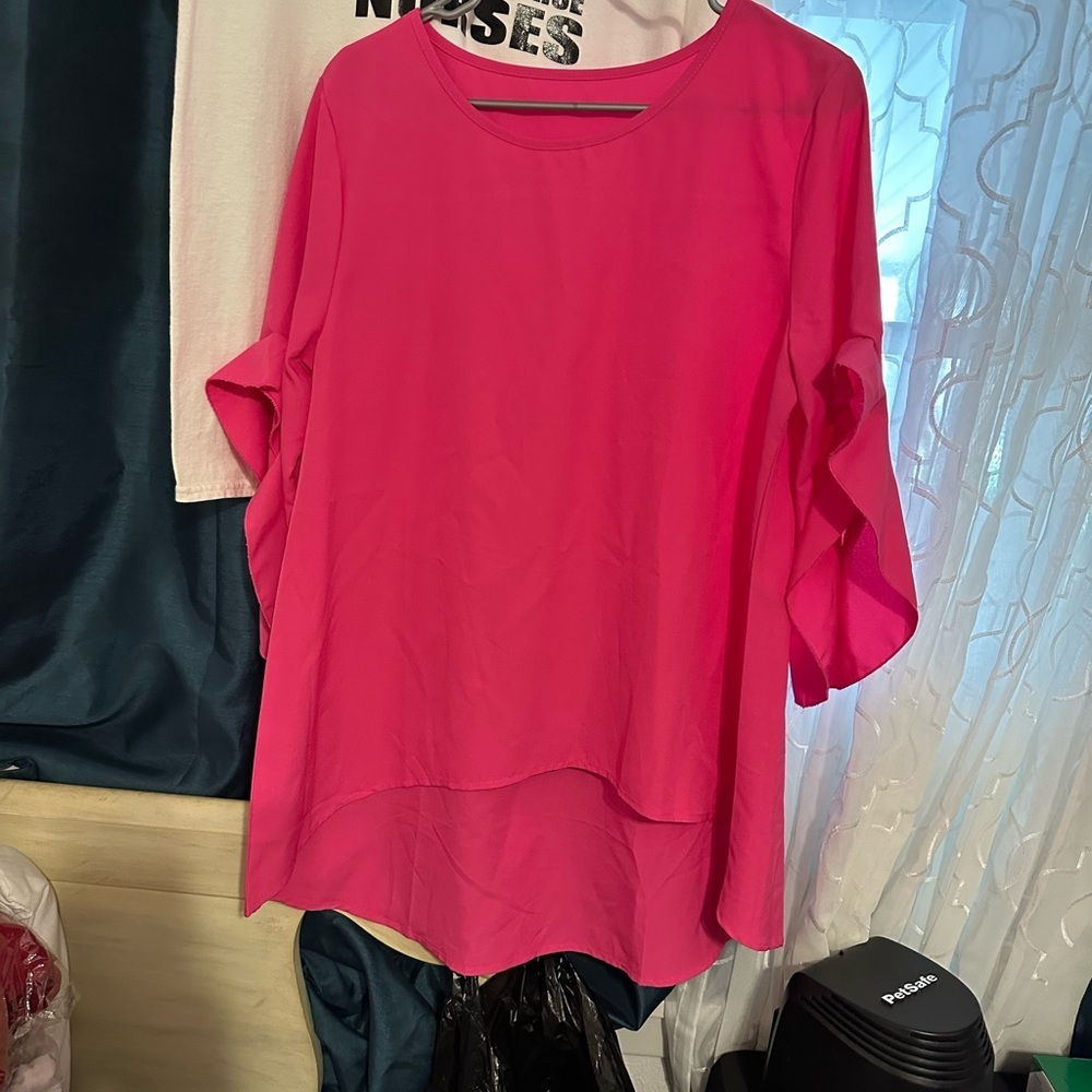 Source Unknown Fuchsia Blouse